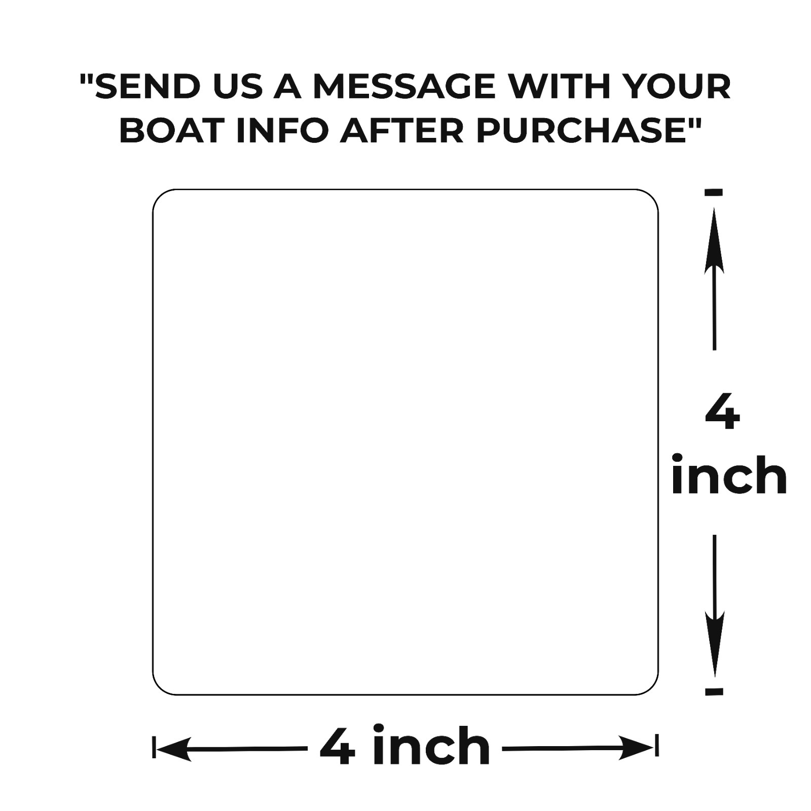 Custom Boat Capacity Plate Decal Sticker | USCG 4×4 Marine Tag 3M