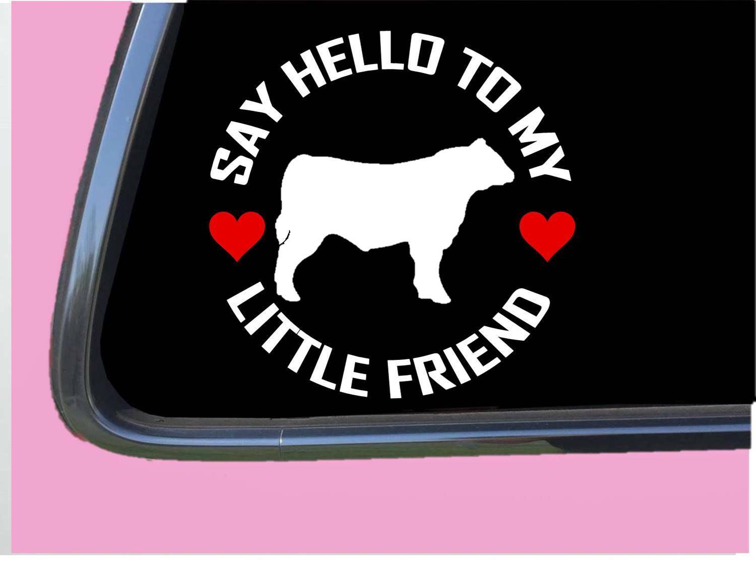 Cattle my Little Friend TP 1035 vinyl 6″ Decal Sticker angus bull cow