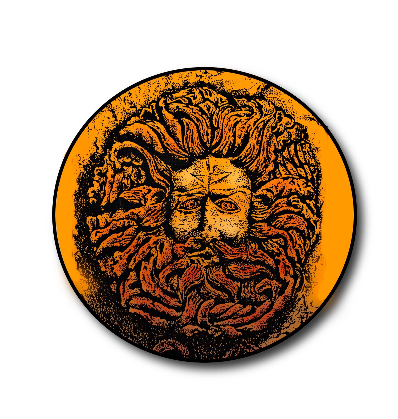 SNAKEMAN, MEDUSA,GORGON MAN,NEPTUNE, Serpent, Vinyl Oval Sticker, Decal, 3″x 3″