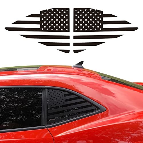 Rear Side Quarter Window Decal Fit for Chevy Camaro 2010-2015 Matte Black