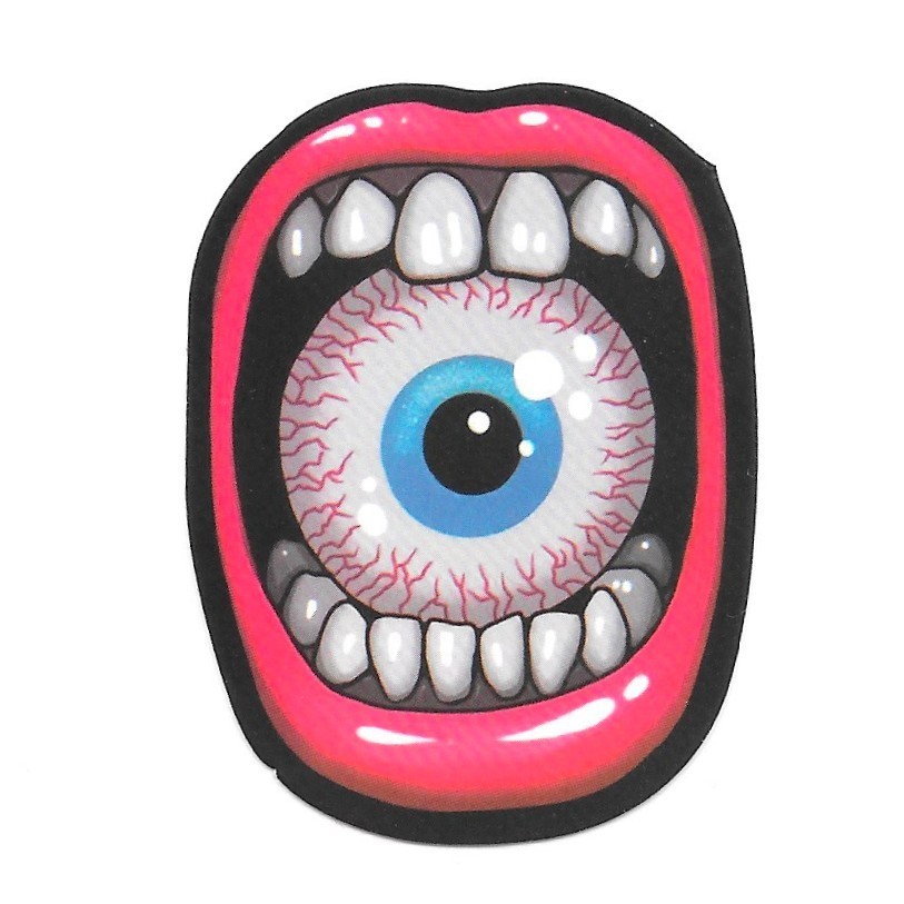 Eyeball Mouth Die Cut Vinyl Sticker Decal Horror Weird Art Scrapbook Gift