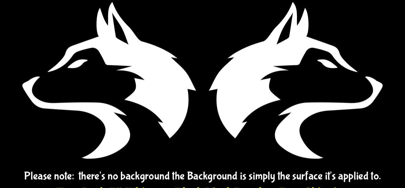 Husky Wolf Dog Graphic Two Pack 5″ Vinyl Decals Car Window Laptop Tablet