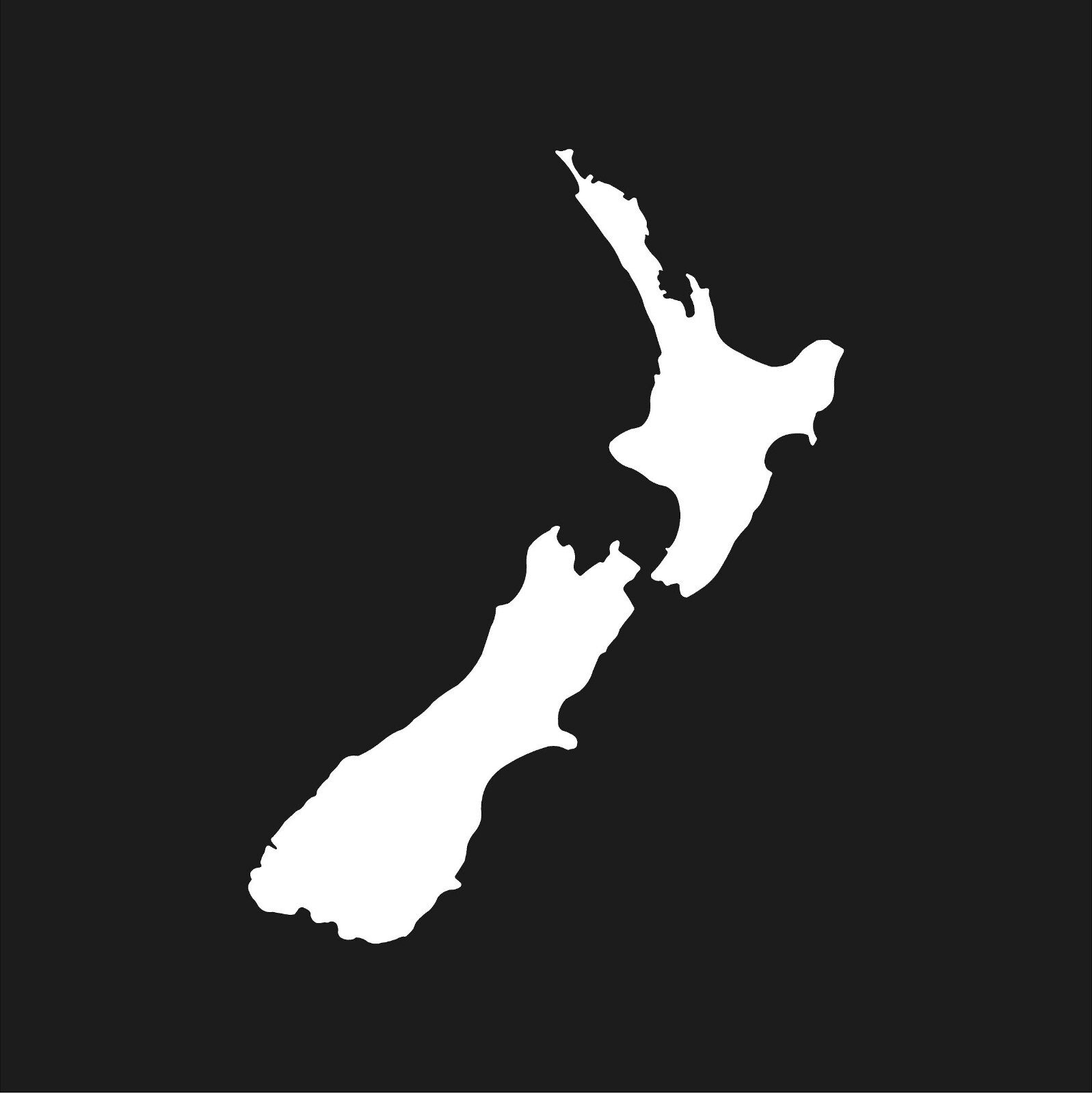 New Zealand country outline Vinyl Decal Laptop Car Window Sticker