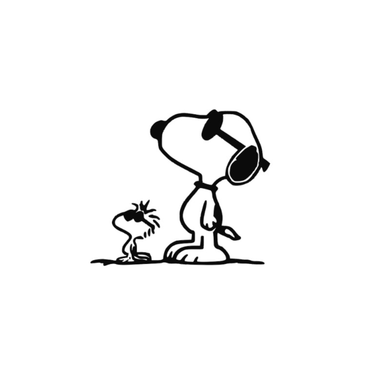Snoopy & Woodstock Vinyl Decal Sticker -Multiple Colors & Sizes- FREE SHIPPING