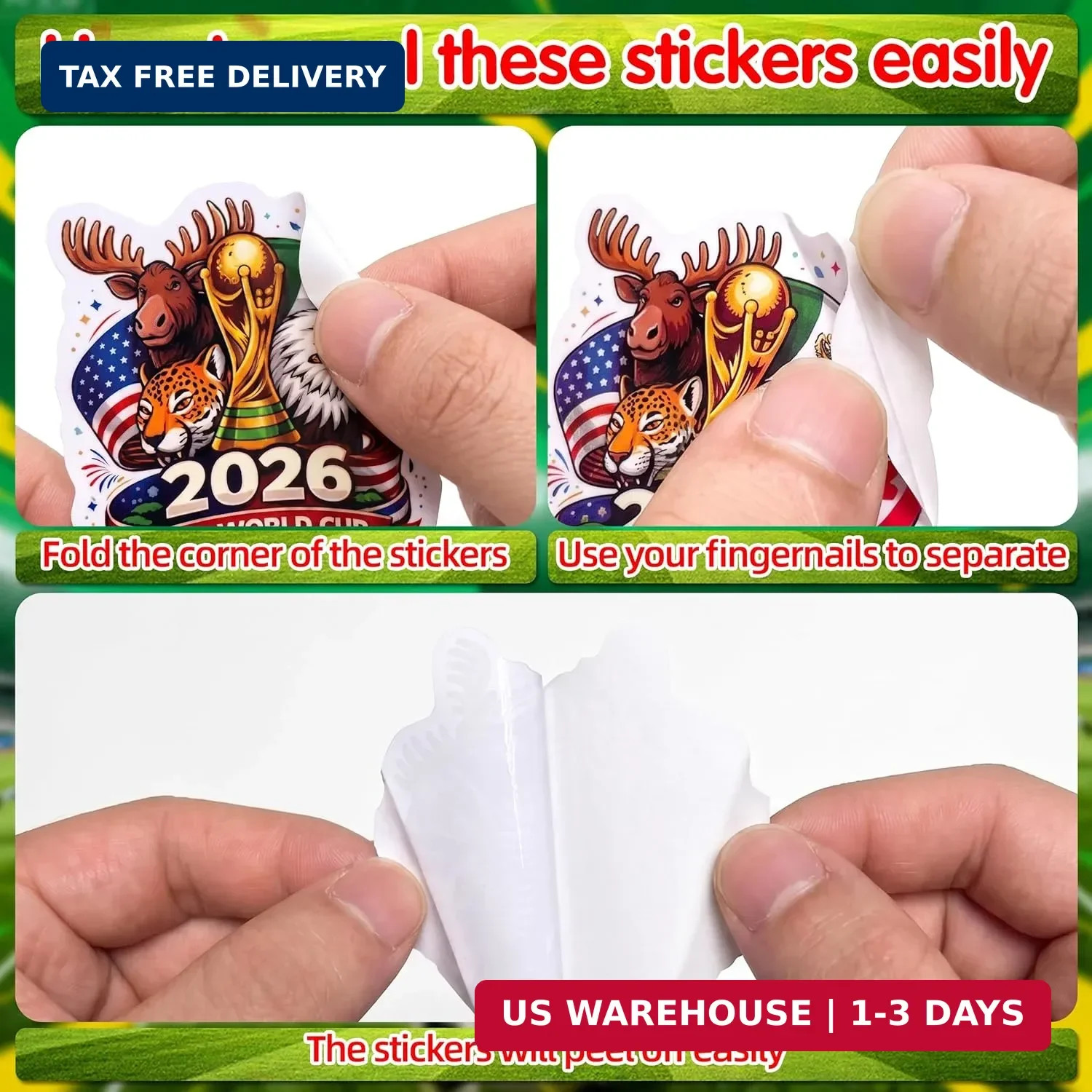 150Pcs Soccer Stickers Vinyl Waterproof Non-Repeating for Boys Girls Teens Adult