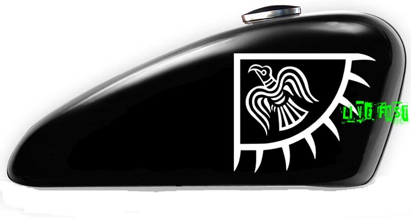 VIKING RAVEN DECAL STICKER viking pagan asatru thor tyr norse nordic runes odin