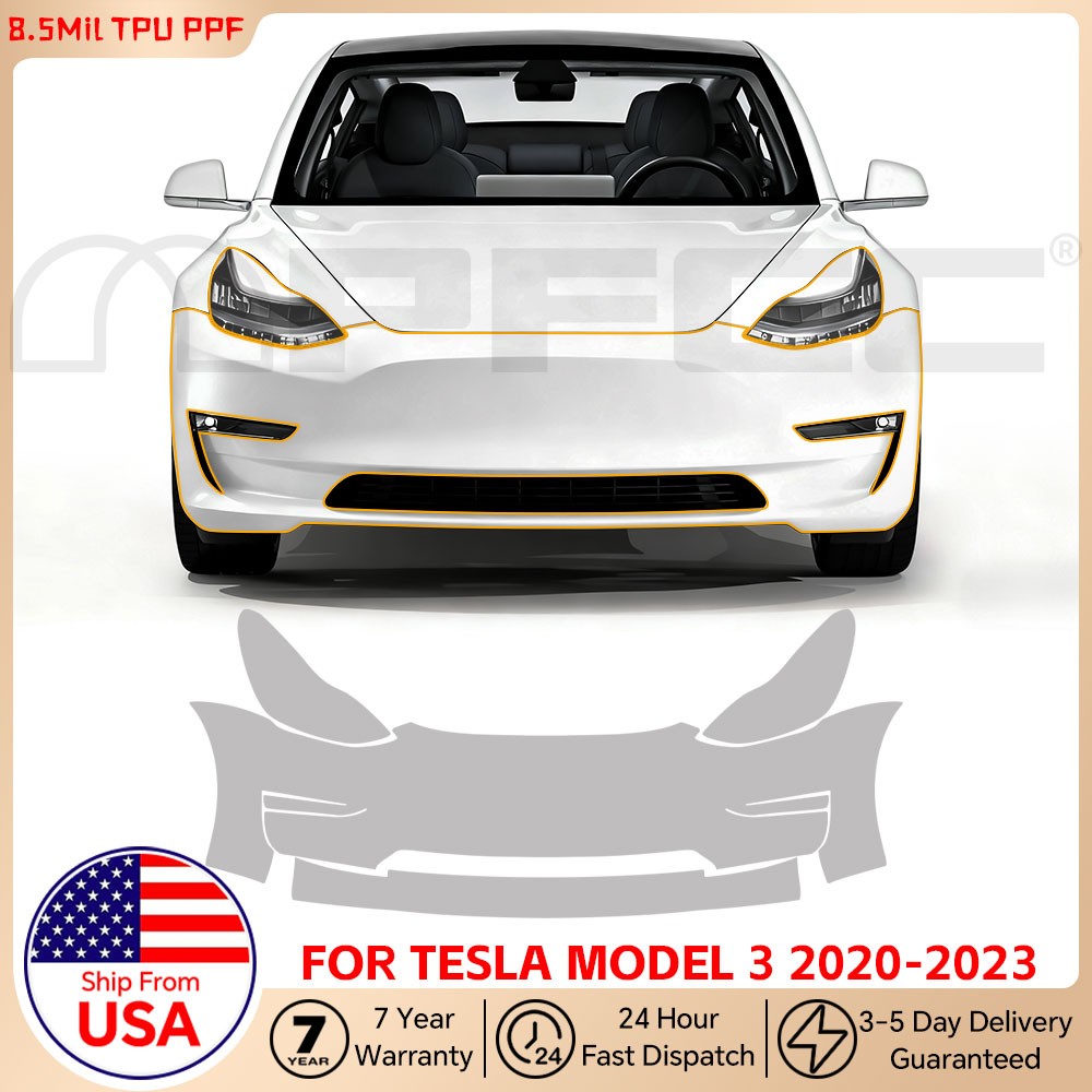 Tesla Model 3 2017-2023 PRO Series PreCut Paint Protection Clear Bra PPF TPU Kit