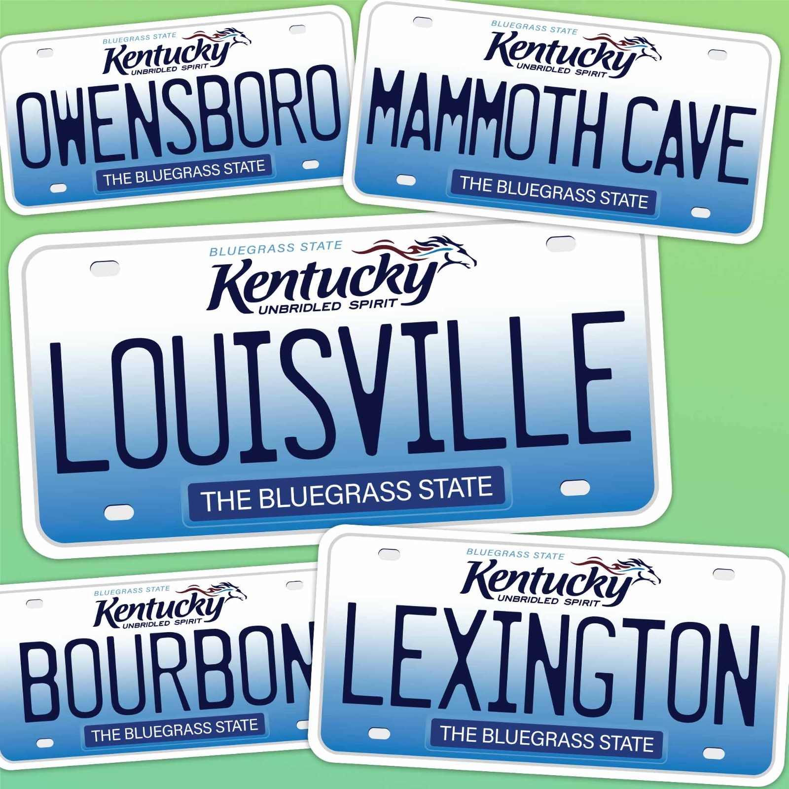 Kentucky License Plate Stickers – Choose Your KY City
