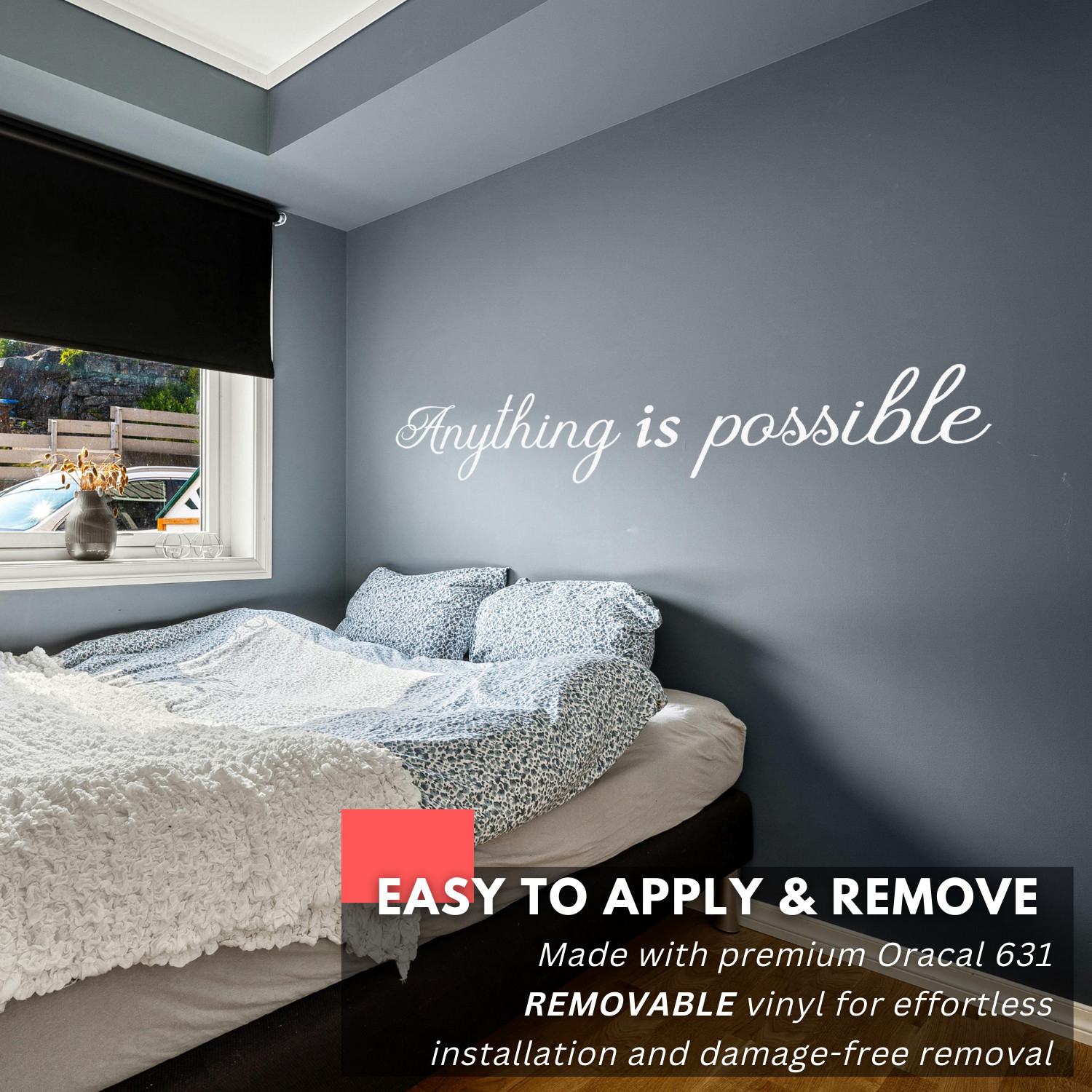 Motivational Wall Decal – Anything Is Possible Inspirational Home & Office Decor