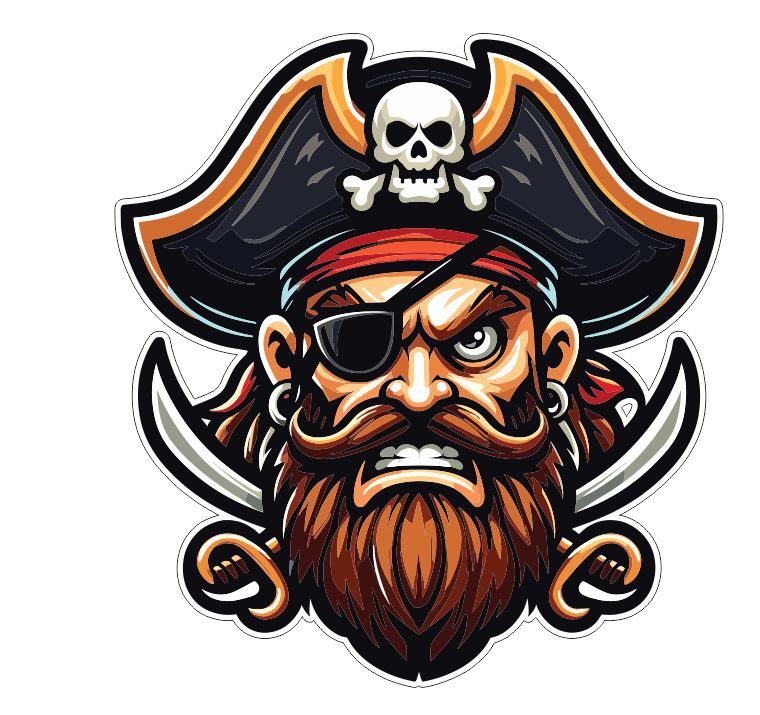 Pirate Sticker Stickers A141