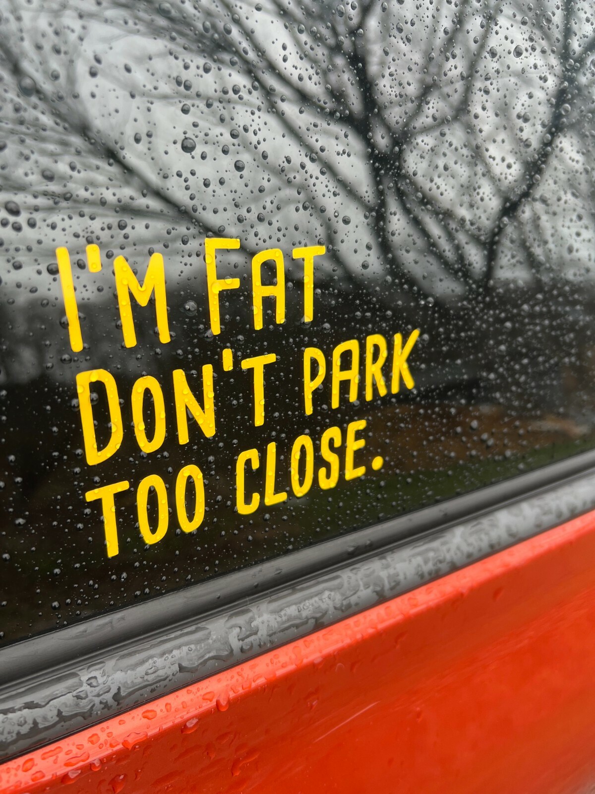 I’m Fat Don’t Park Too Close Sticker Decal Car Bumper Sticker Fat People Sticker
