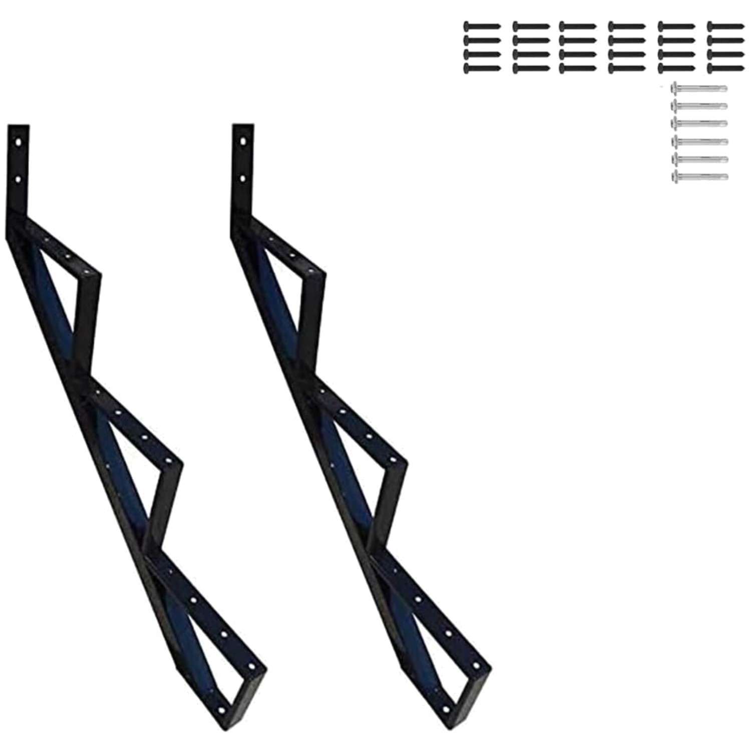Black Steel Stair Riser for 27″ Deck Height