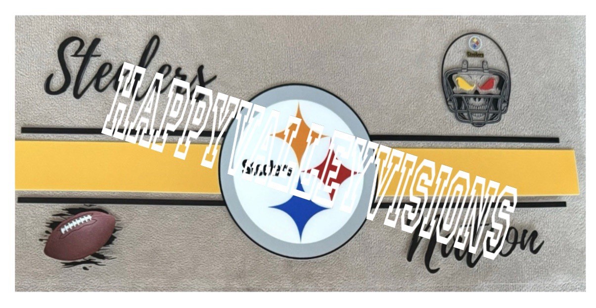 PITTSBURGH STEELERS Football DIY Transfer Sticker Cup Wrap DIY Cups Bottles+