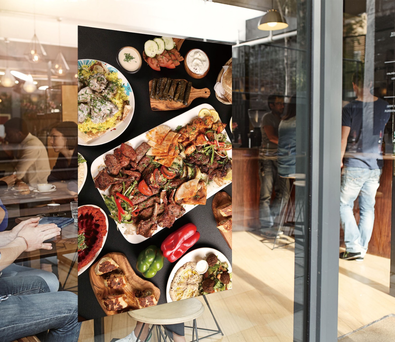 3D Grill Kebab Shop BBQ O1595 Window Stickers Vinyl Wallpaper Wall Murals Fay