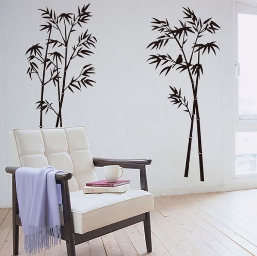 Wall Stickers Bamboos Black Wall Tattoo Wall Art Decal Home Decor All Rooms