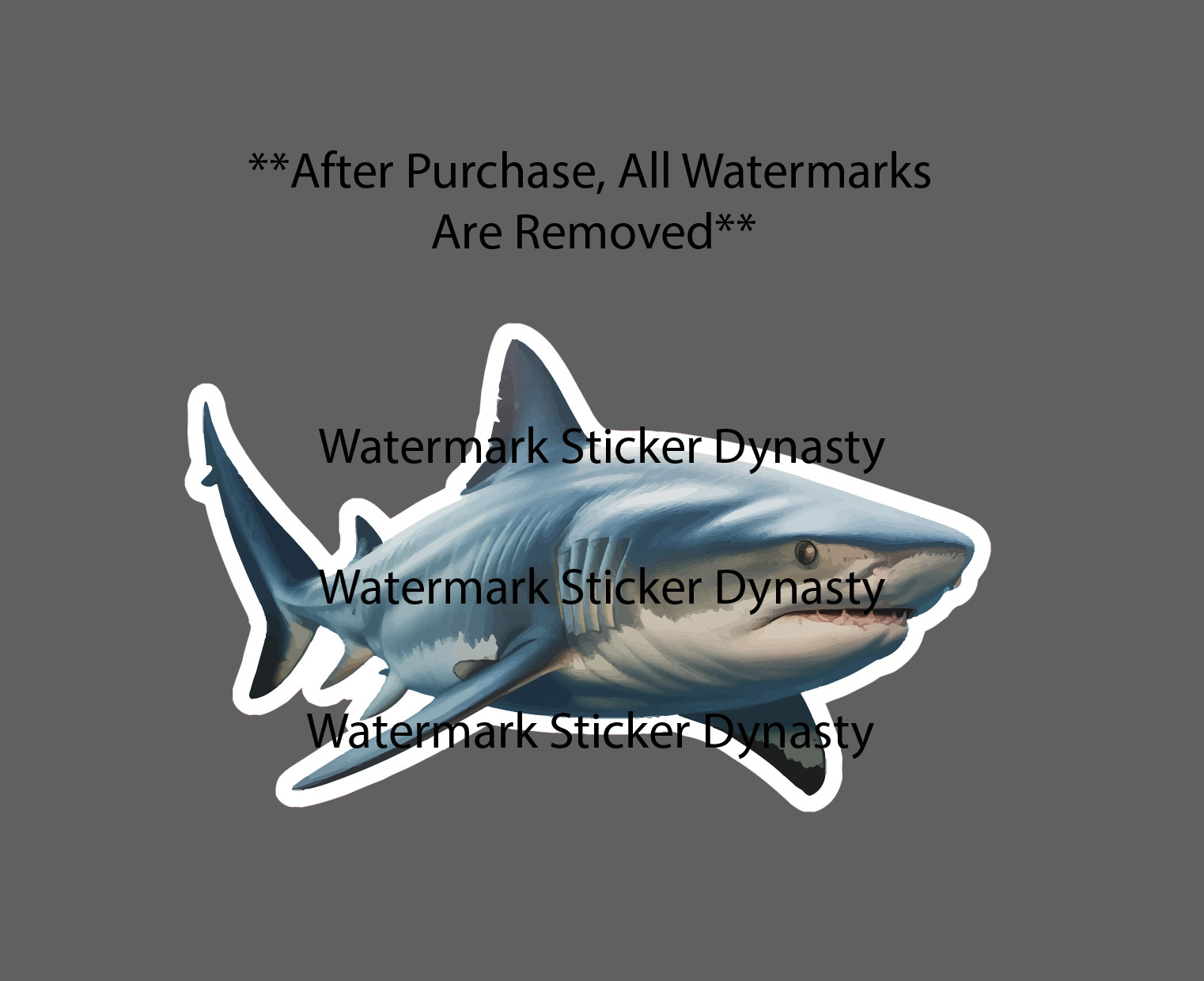 Bull Shark Sticker Waterproof Decal Animal Beach Ocean Wildlife Gift NEW