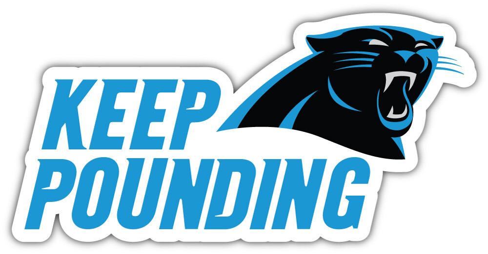 Carolina Panthers Keep Pounding NFL Sport Car Bumper Sticker Decal ”SIZES”
