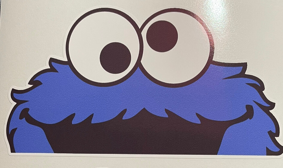 JDM Drift Cookie Monster 7″ Wide Vinyl Decal Sticker Funny Car Truck Suv