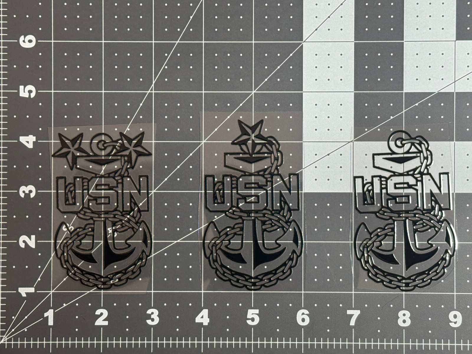 US Navy Senior Chief Petty Officer, Perma-Decal, UV, 3″ Tall, $1 Shipping