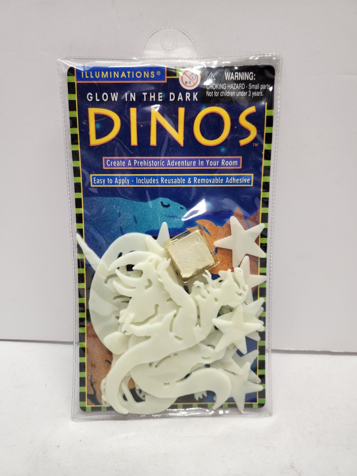 Vintage Glow in the Dark Dinosaurs And Stars Illuminations 1997