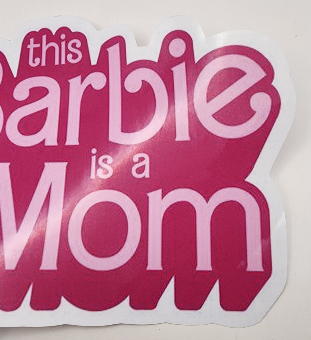 Mom Barbie Inspired Waterproof Car Decal Wall Poster Xbox Vinyl Sticker Cute