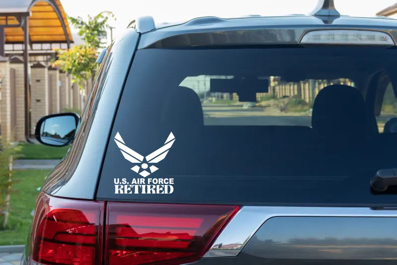 UNITED STATES AIR FORCE RETIRED Vinyl Window Decal Sticker USAF FREE SHIPPING