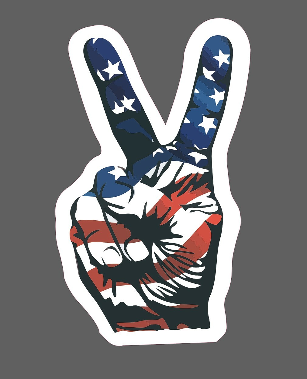 American Flag Sticker Peace Sign Waterproof – Buy Any 4 For $1.75 Each Storewide