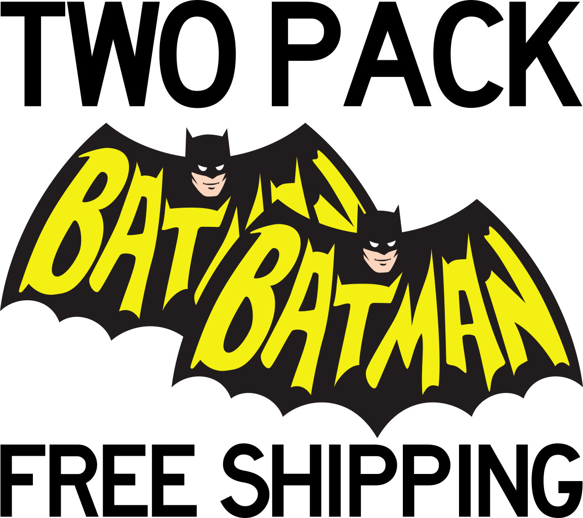 TWO PACK BATMAN LOGO BAT SIGNAL DECAL SIGN COMIC BOOK DARK NIGHT FREE SHIPPING
