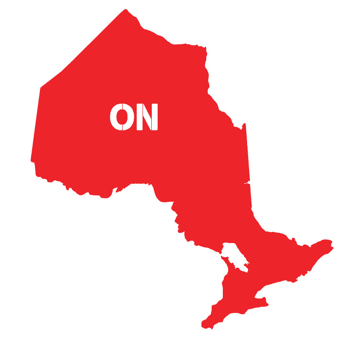 Province of Ontario Permanent Vinyl Decal, Car Window Decal, Tablet Decal