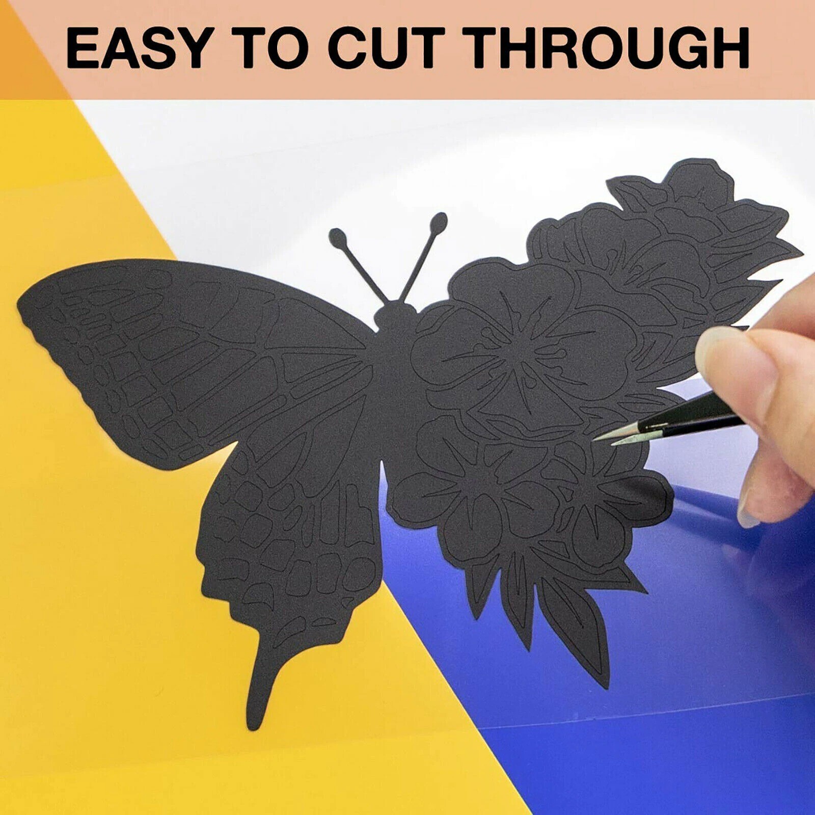12″X 5ft Permanent Adhesive Vinyl Roll 30x152cm Glossy black Self-adhesive paper