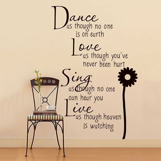 Dance Love Sing Live Wall Quotes Decal Removable Stickers Decor Vinyl Art