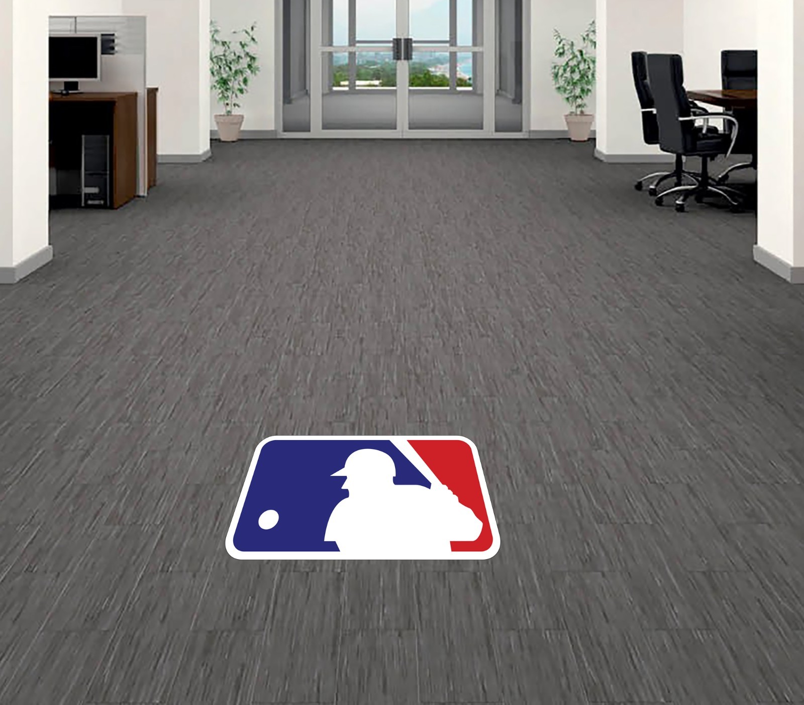 MLB Baseball Logo Floor Vinyl Decal Sticker 5″-52″ carpet concrete