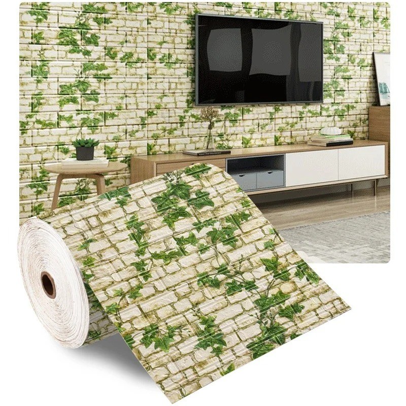 3D Foam Brick Self Adhesive Wallpaper Waterproof Wall Stickers Home Decor