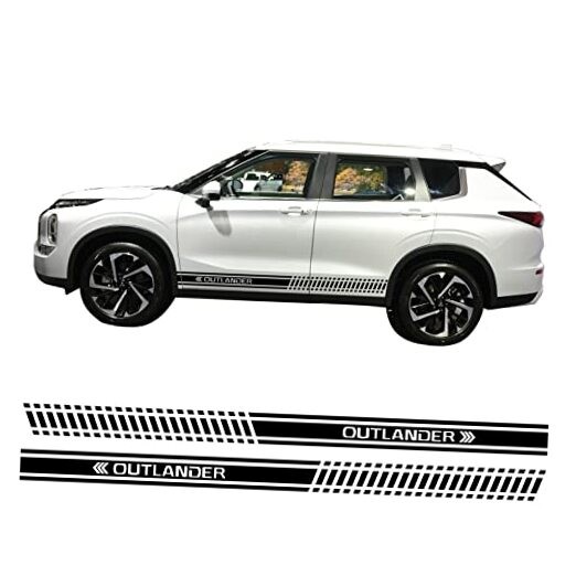 2pcs Car Vinyl Waterproof Sticker Graphics Kit Sport Side Door Decal Black