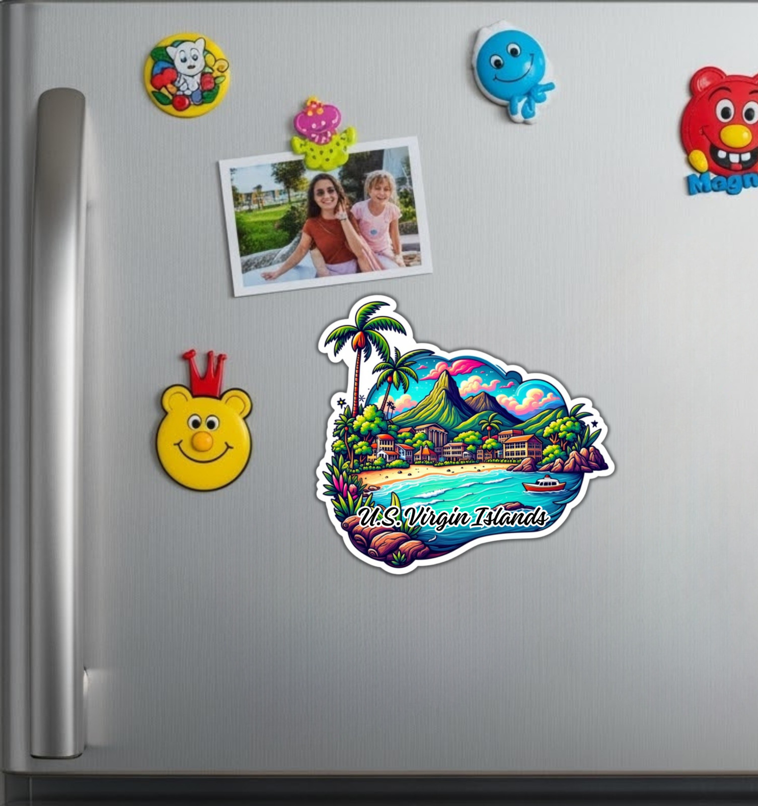 U.S. Virgin Islands Fridge Magnet or Laptop Sticker