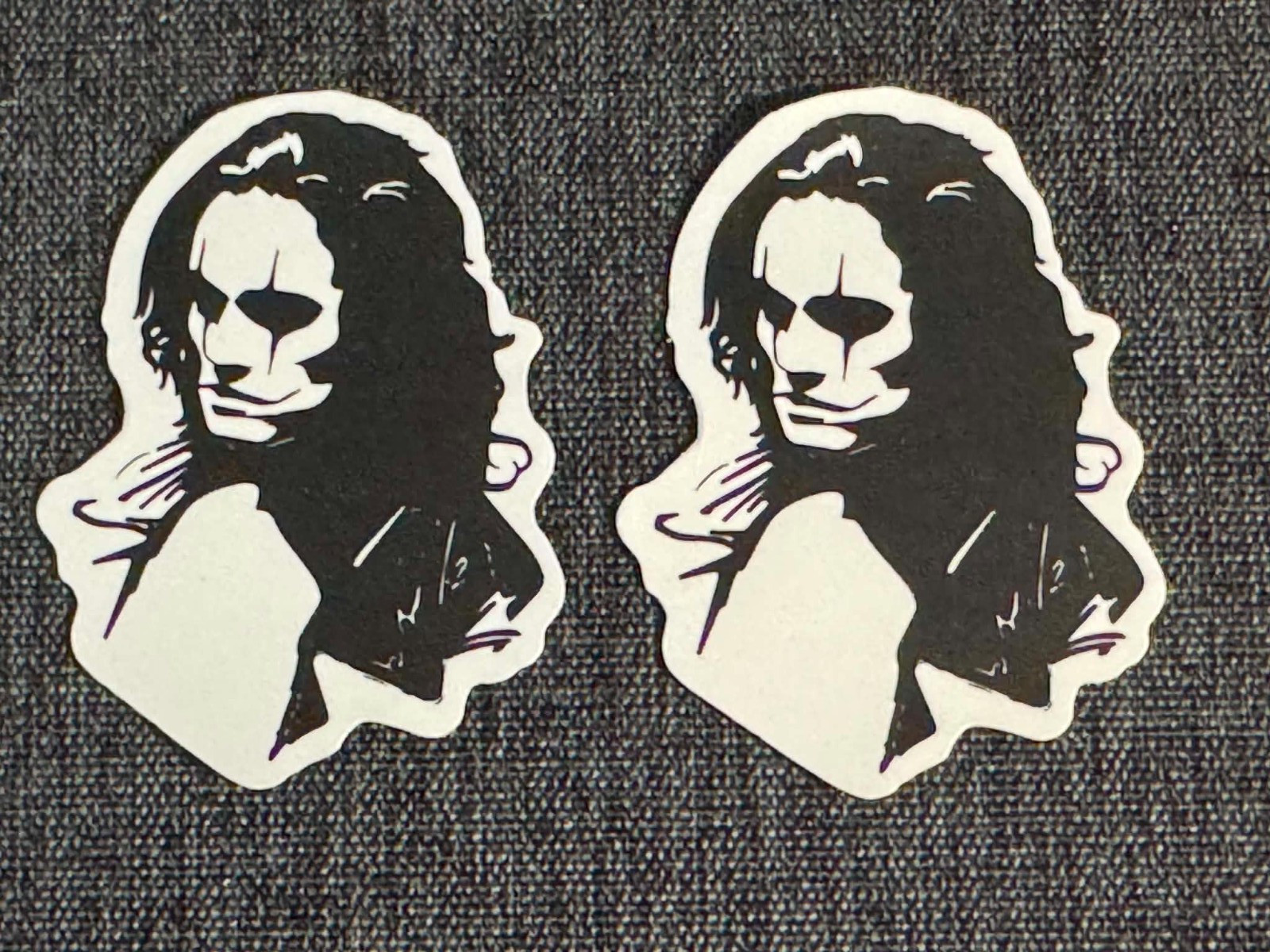 Lot (2) THE CROW 1 5/8″ x 2 3/8″ Logo STICKERS Brandon Lee Free SHIP! FAST!