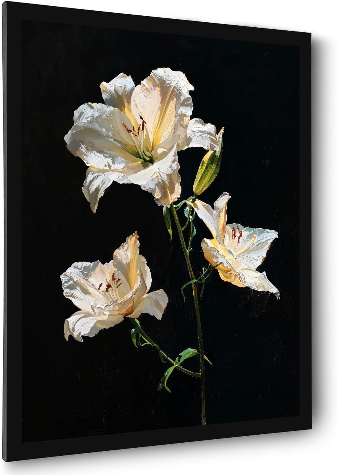 Flowers Bathroom Wall Art Prints Canvas Art Wall Decor Framed Vintage Wall Ar…