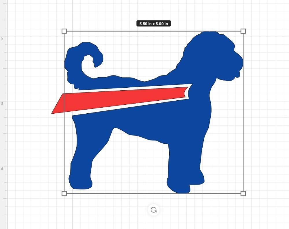 Bills Charging Labradoodle Vinyl Decal Sticker Labradoodle 5.5×5 Inches!