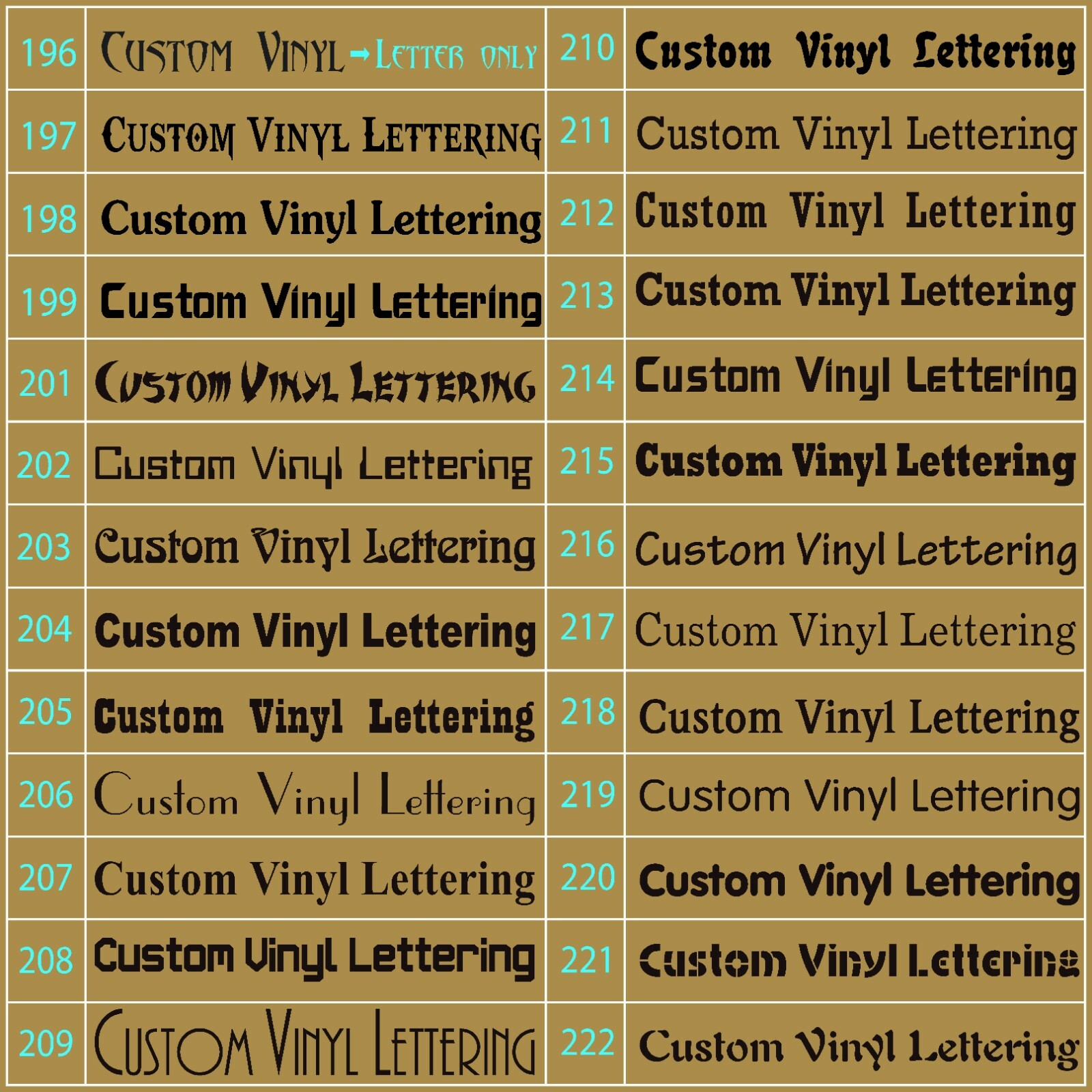 CUSTOM Lettering Decal With Background, Outline, or Contour Two Colored Sticker