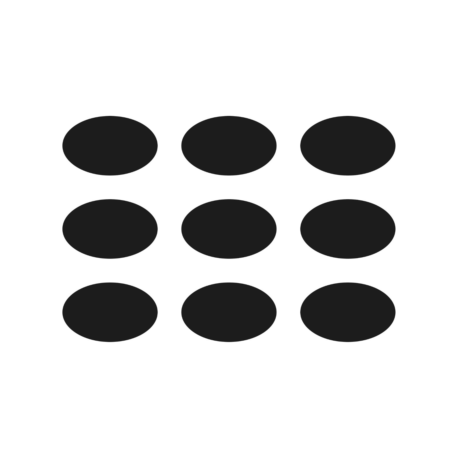 9 Oval Shape Vinyl Decal 4:2.5 RATIO Car Window Ellipse Shape Sticker
