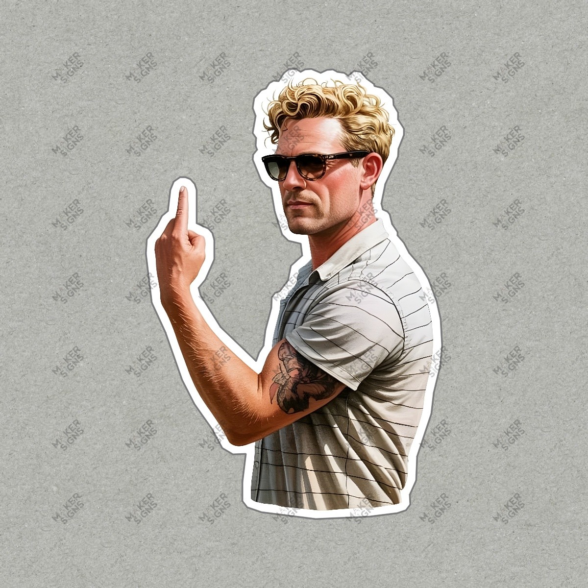 Edgy Celebrity Profile Sign Cool Decor for Bold Spaces Unique Gift #7488