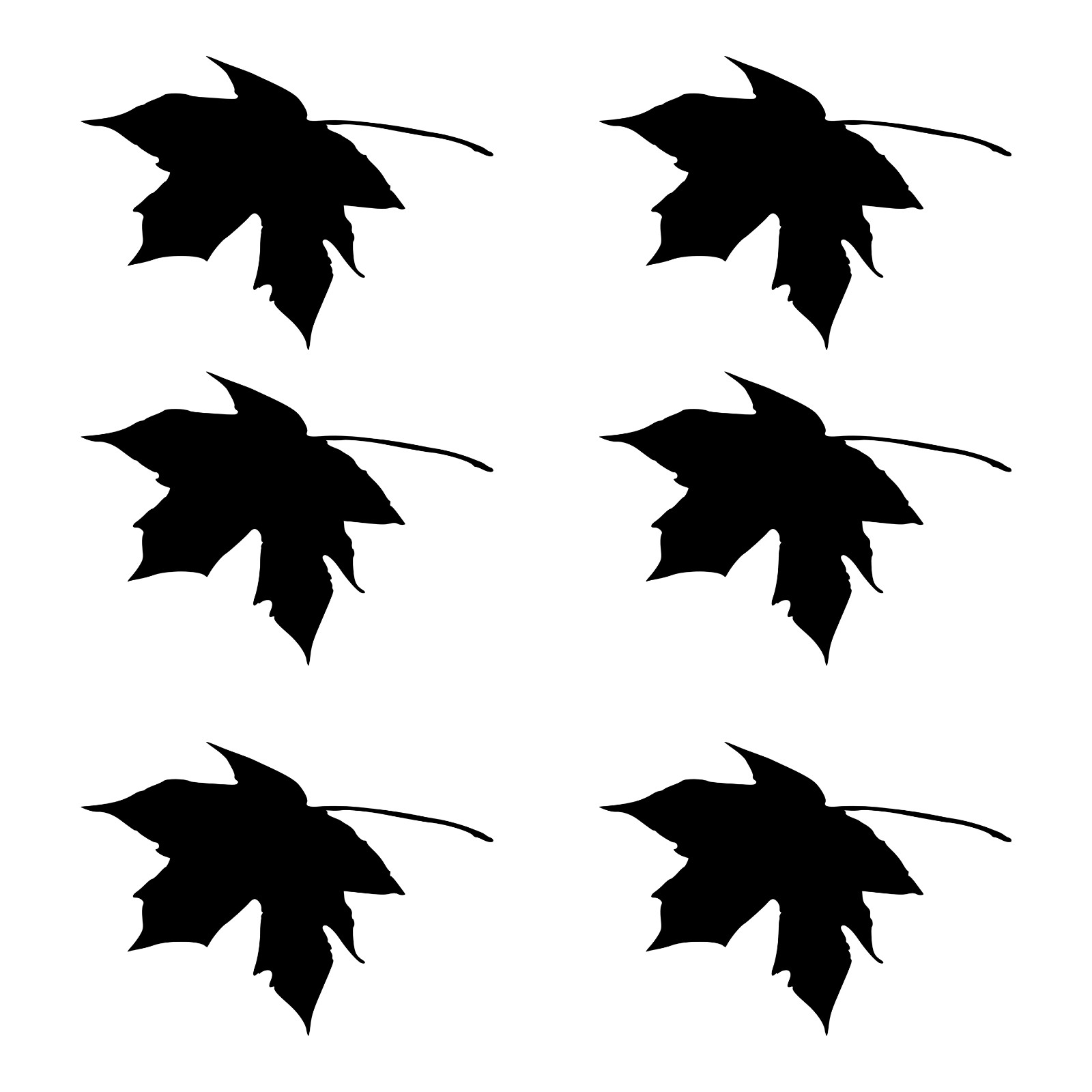Set of 6 – Sweet Gum Leaves Vinyl Decals For Case Phone Mirror Laptop Stickers