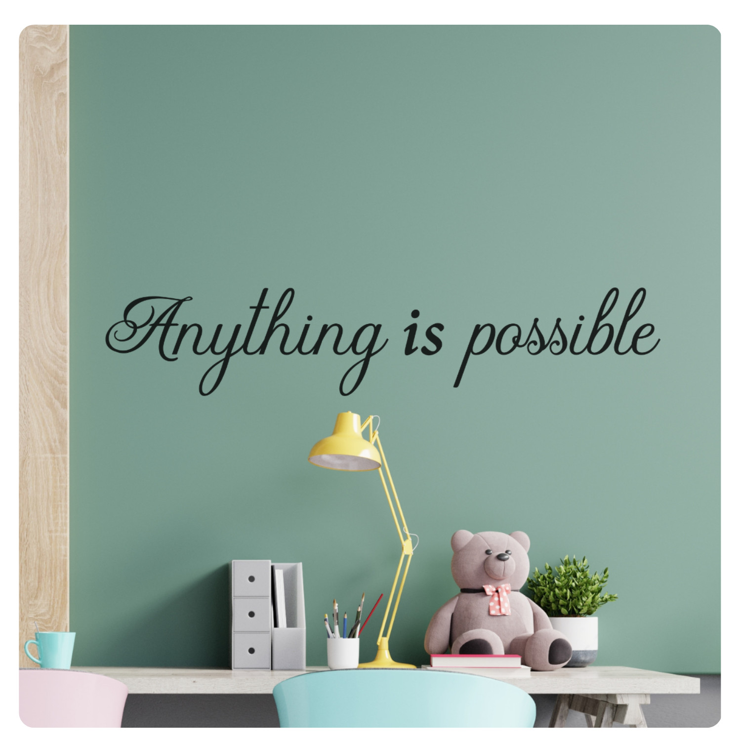 Motivational Wall Decal – Anything Is Possible Inspirational Home & Office Decor