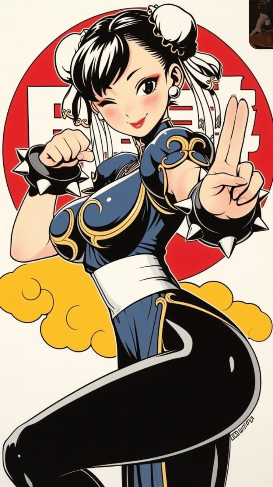 STREET FIGHTER 2 X CHUN LI X VYNIL DIE-CUT HIGH-GLOSS X 3X2 STICKER