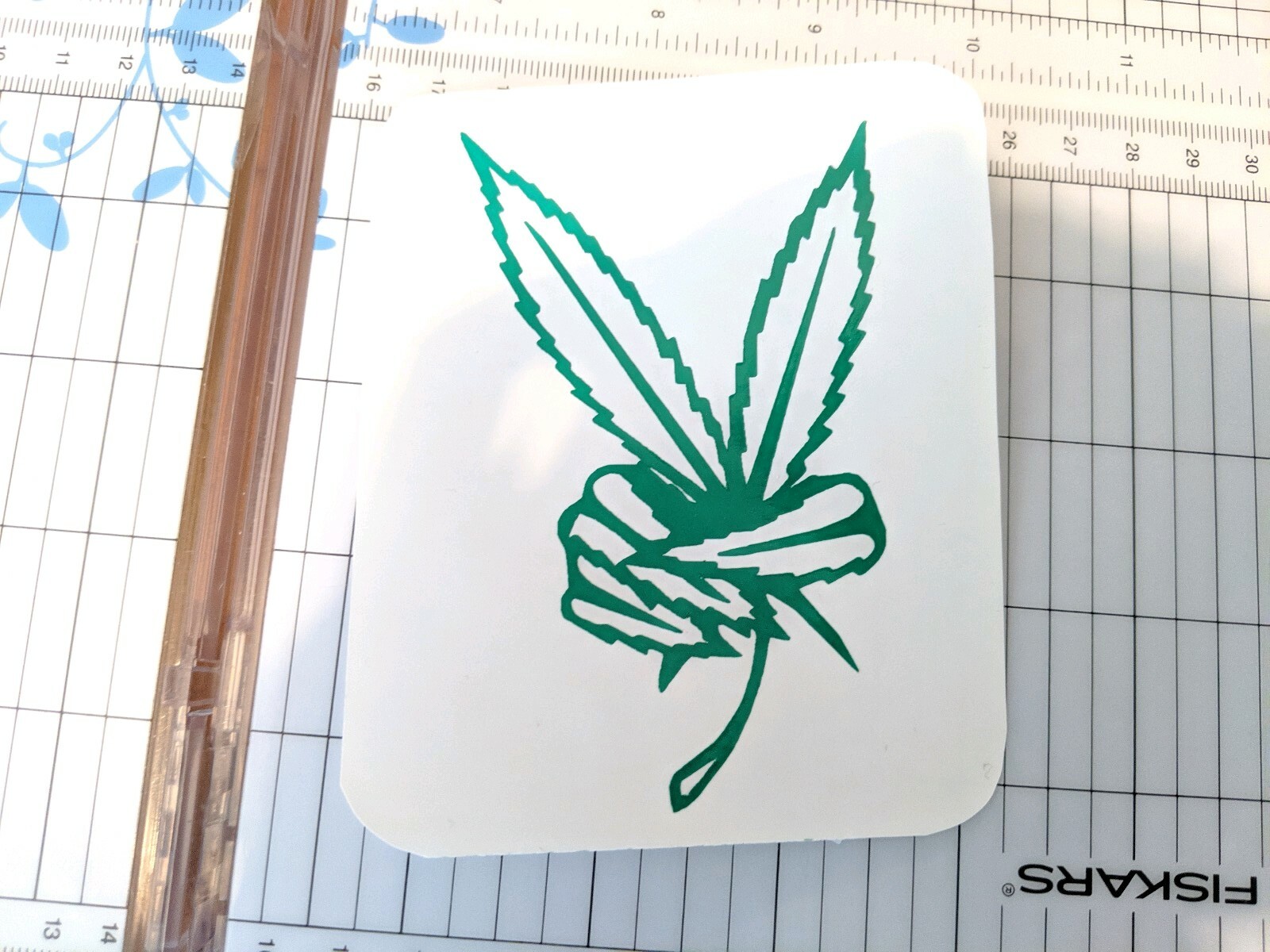 Peace Pot Leaf Cannabis Vinyl Decal Sticker 420 Marijuana Weed 4″ tall by 2.2″