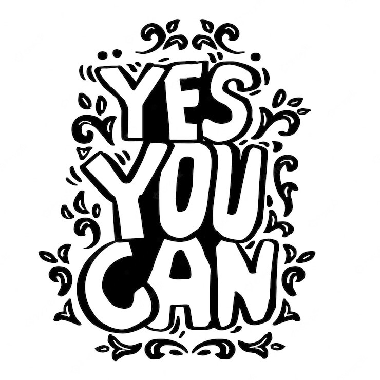 Yes You Can Motivational Vinyl Decal