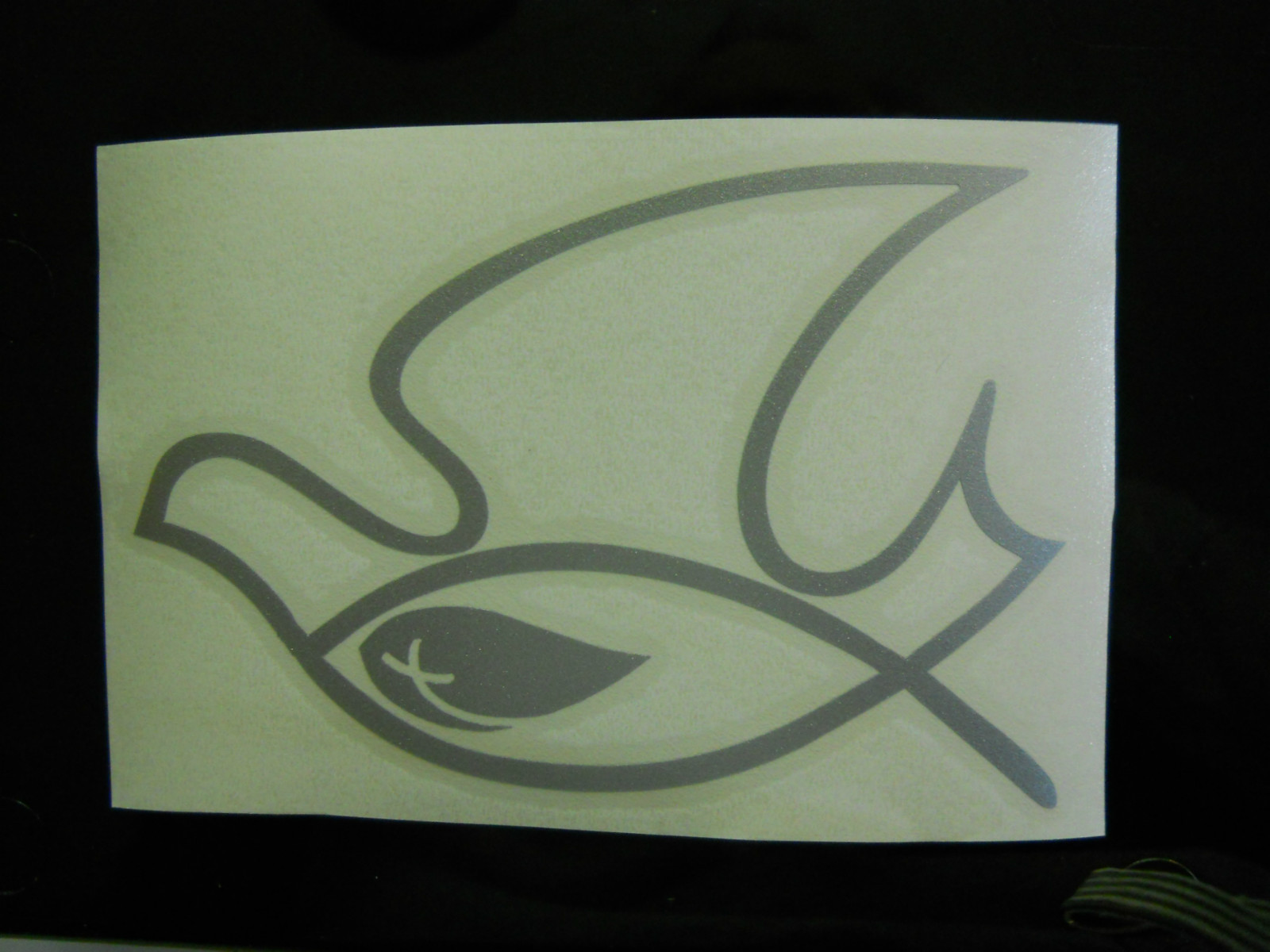 ProSticker 801 (2pk) 3.5″ x 5″ Peace Dove Decals Stickers Silver