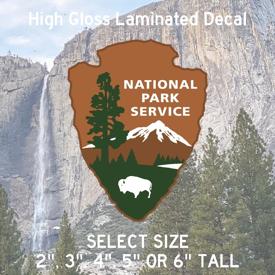 National Park Service High Gloss Laminated Stickers / Decals Choose Size 2-6″