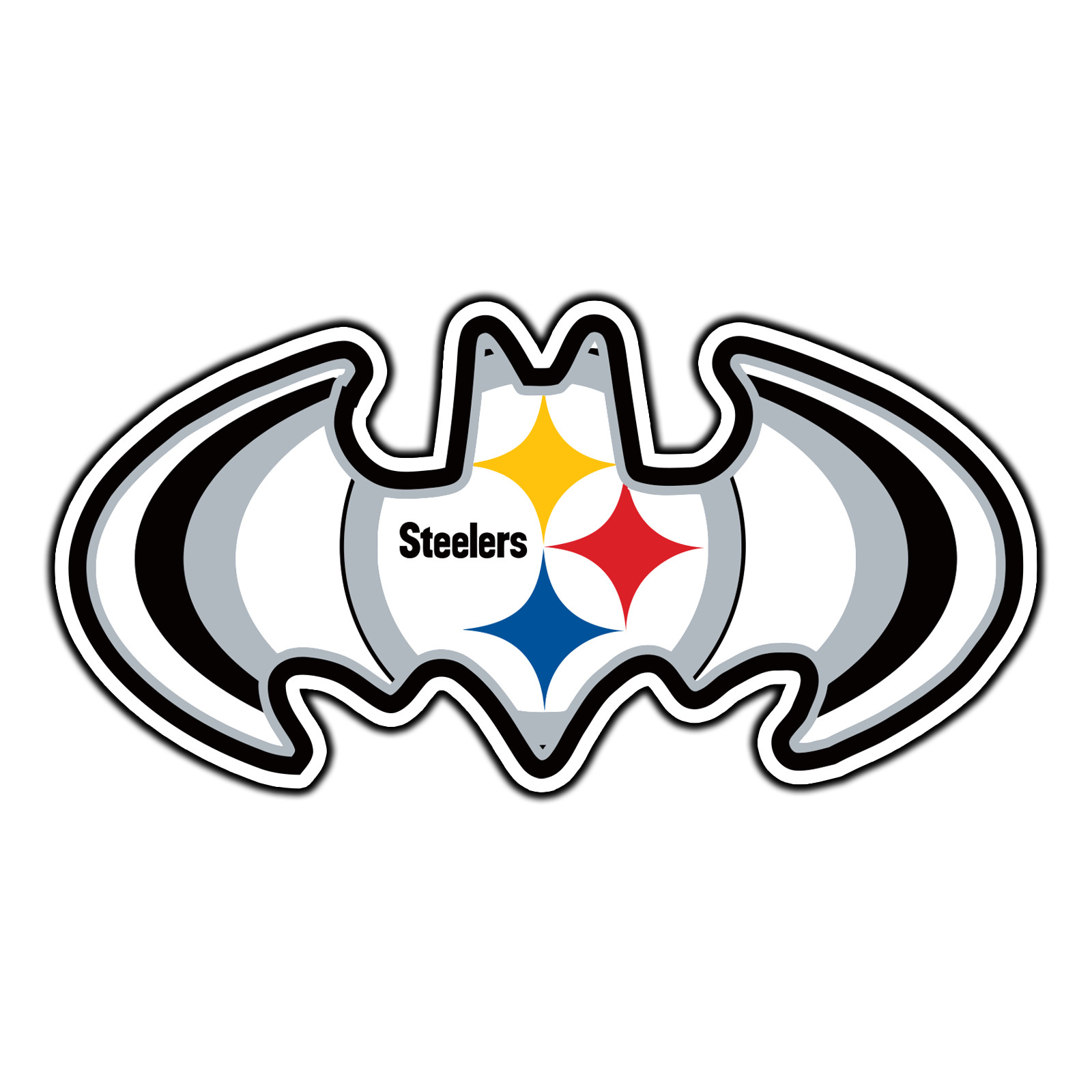 Pittsburgh Steelers Bat Logo #7 Football Sticker Waterproof Vinyl Decal Die-Cut