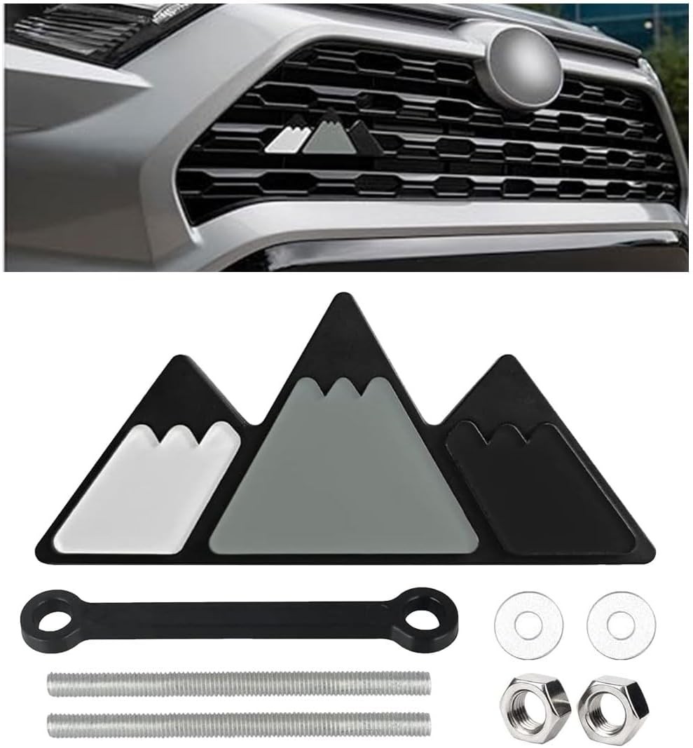 Durable Tri-Color Acrylic Car Grille Emblem – Easy Installation for All Cars